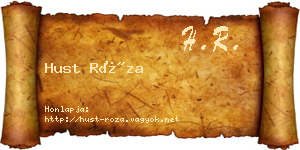 Hust Róza névjegykártya